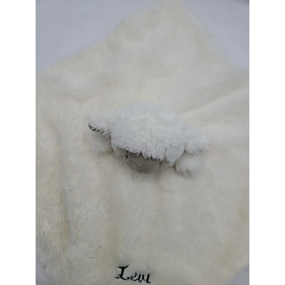 Elegant Baby White Lamb Lovey Security Blanket Replacement 10" X 10" Leui - Picture 9 of 16